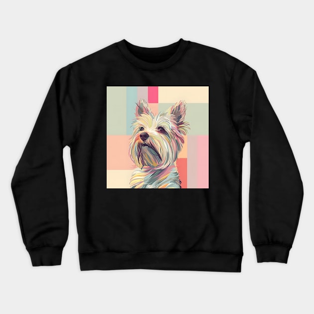 Retro Skye Terrier: Pastel Pup Revival Crewneck Sweatshirt by NatashaCuteShop